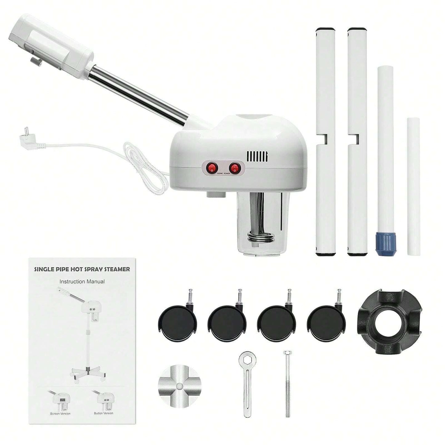 YUNRUX Vaporizzatore per il viso Vaporizzatore per studio cosmetico Idratante quotidiano Spruzzatore di bellezza Macchina per spruzzo freddo per il viso Sauna per il viso Vaporizzatore all'ozono