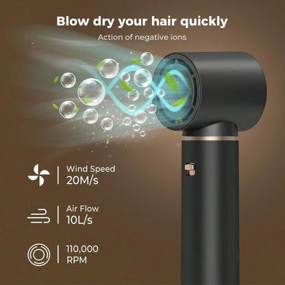 Asciugacapelli a spazzola 5 in 1 nero, set di spazzole ad aria calda rimovibili, set di strumenti per acconciature con ioni negativi, spazzola rotonda per lisciare i capelli con effetto volumizzante