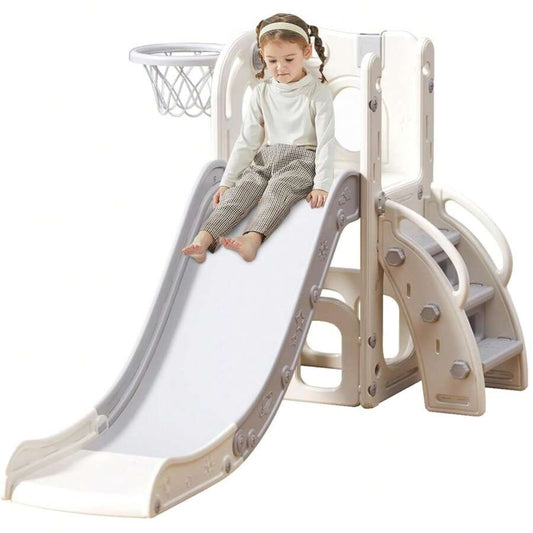 UBRAVOO Scivolo per bambini UBRAVOO, scivolo extra lungo per bambini con box, spazio di archiviazione e gradini antiscivolo, set da gioco per interni e per esterni