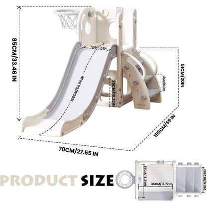 UBRAVOO Scivolo per bambini UBRAVOO, scivolo extra lungo per bambini con box, spazio di archiviazione e gradini antiscivolo, set da gioco per interni e per esterni