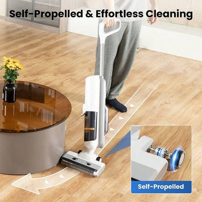 Aspirapolvere e scopa senza fili Proscenic F10 Pro, autonomia di 30 minuti, autopulente, display LED, pulizia completa dei bordi, 3 modalità di pulizia, doppio serbatoio dellacqua - Spina UE.