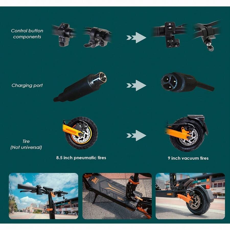 Kukirin Monopattino elettrico KuKirin G2 Pro versione 2024, motore brushless da 600 W, batteria da 48 V 15,6 Ah, pneumatici in gomma da 9 pollici, velocità massima 45 km/h, autonomia 58 km, doppi freni a disco
