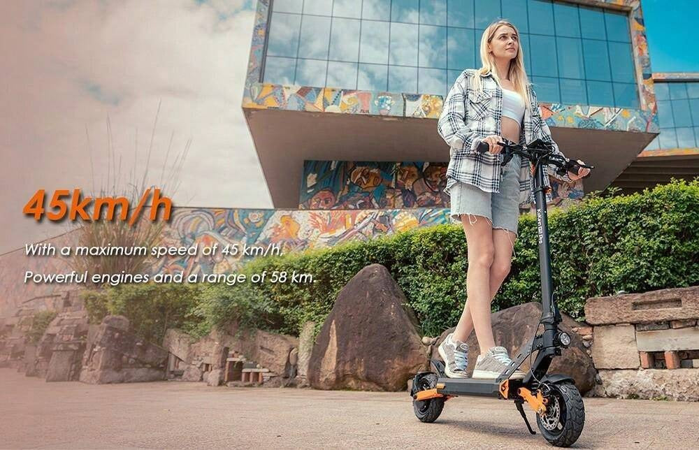 Kukirin Monopattino elettrico KuKirin G2 Pro versione 2024, motore brushless da 600 W, batteria da 48 V 15,6 Ah, pneumatici in gomma da 9 pollici, velocità massima 45 km/h, autonomia 58 km, doppi freni a disco