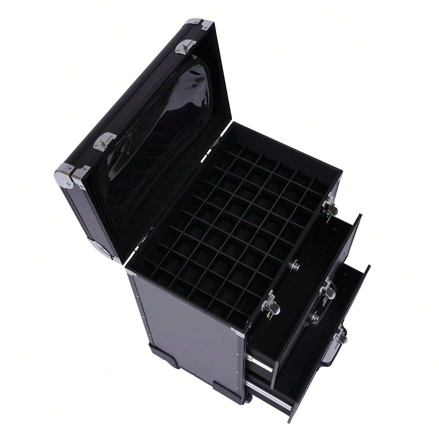 YUNRUX Valigetta per cosmetici, valigetta per trucchi, beauty case, valigetta per parrucchiere, organizer per trucchi, trolley, valigetta per trucchi con ruote, valigetta per unghie, valigetta per nail design