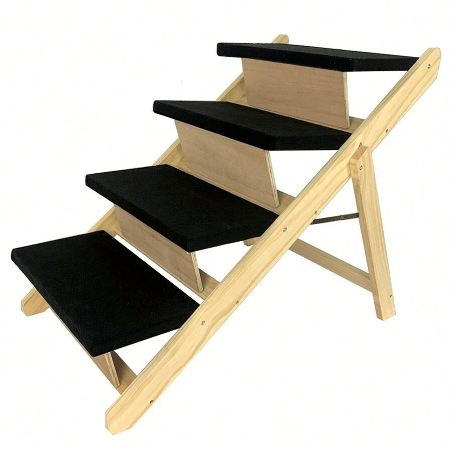 YUENFONG Rampa per cani 2 in 1, scala per animali domestici, scala per cani, pieghevole per gatti, cani grandi e piccoli, scala per animali in legno di pino