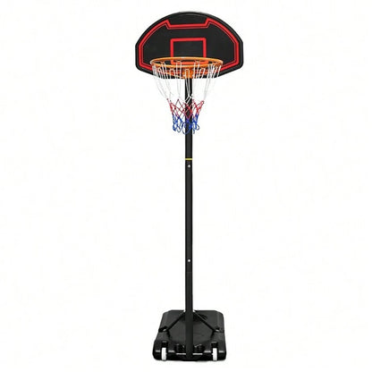 Froadp Froadp Canestro da Basket per Interni ed Esterni con Ruote, Portatile, Supporto da Basket Regolabile in Altezza, Riempibile con Acqua/Sabbia, Incluse Reti da Basket/Pompe Gonfiabili/Pallacanestro