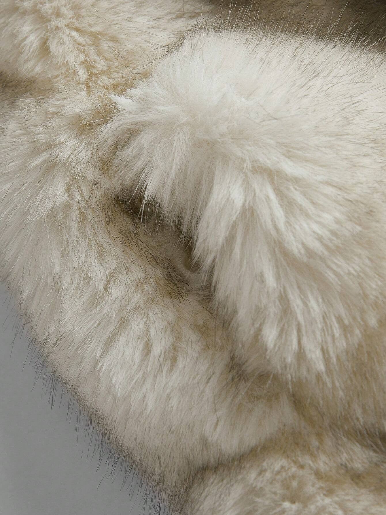 Anewsta Nuovo cappotto lungo in pelliccia di volpe finta alla moda, cappotto oversize in pelliccia di lusso per donne, stile elegante per l autunno e l inverno