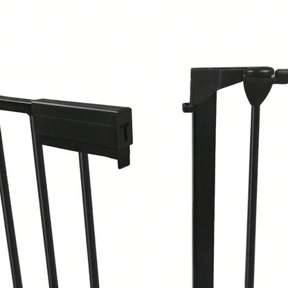 YUENFONG Protezione per Camino in Metallo con Porta, 5 Elementi, Protezione per Forno, Pieghevole, Griglia di Configurazione per la Sicurezza dei Bambini, 300x75x60 cm (Nero)