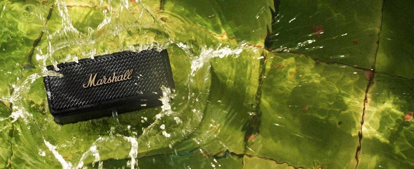 Marshall Altoparlante senza fili portatile Marshall Emberton II IP67 impermeabile con microfono vivavoce, Bluetooth, bassi per iOS/Android/PC, 30 ore di autonomia della batteria