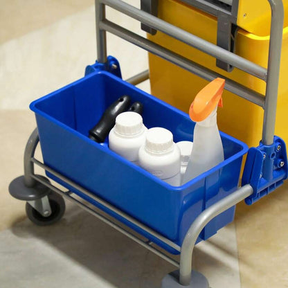 HOMCOM Carrello delle Pulizie Professionale Lavapavimento con Secchio 25L Ruote Strizzatore 72 * 49.5 * 95cm