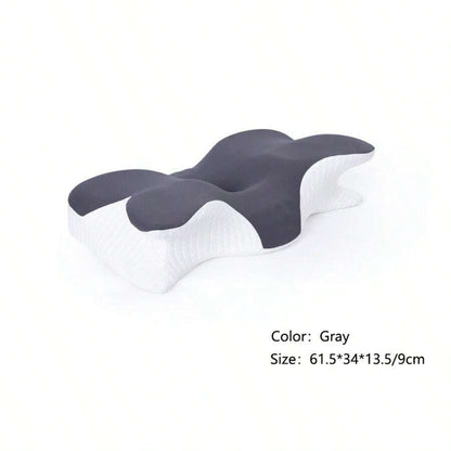 Cuscino per il collo in memory foam ergonomico, design a farfalla per supportare lato, schiena e pancia, cuscino per dormire ergonomico