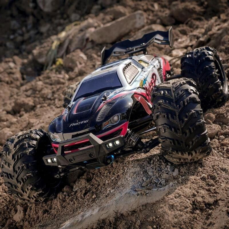 1:16 Scala Automobile da Stunt Telecomandato 4WD con LED, Drift ad Alta Velocità su Terreni Impegnativi, Veicolo RC 4x4 da Fuoristrada, Regalo di Natale