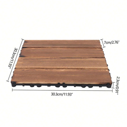 YUNRUX 36* Piastrelle per terrazza ad incastro in legno duro Piastrelle per terrazza in legno di acacia 30x30 cm Piastrelle per terrazza in legno duro ad incastro Piastrelle per terrazza balcone giardino