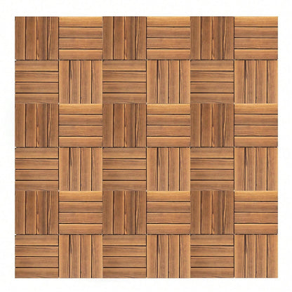 YUNRUX 36* Piastrelle per terrazza ad incastro in legno duro Piastrelle per terrazza in legno di acacia 30x30 cm Piastrelle per terrazza in legno duro ad incastro Piastrelle per terrazza balcone giardino