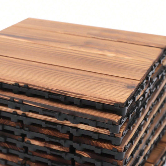 YUNRUX 36* Piastrelle per terrazza ad incastro in legno duro Piastrelle per terrazza in legno di acacia 30x30 cm Piastrelle per terrazza in legno duro ad incastro Piastrelle per terrazza balcone giardino