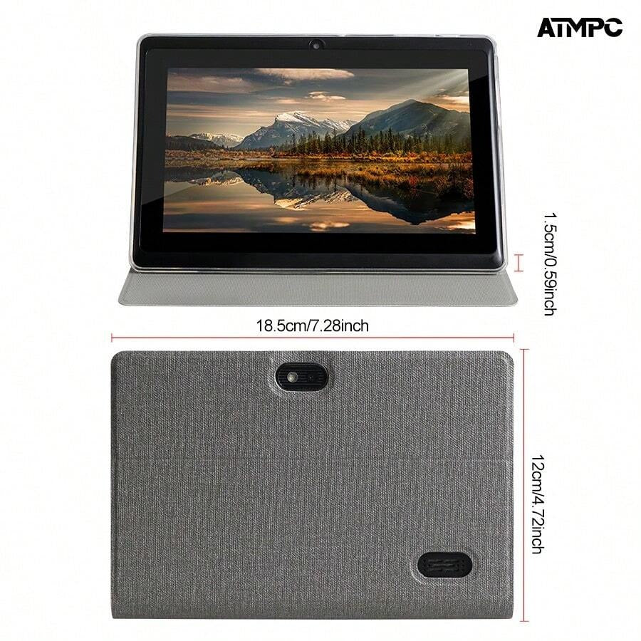 Tablet Android 11 da 7 pollici ATMPC 701A, con 2GB di RAM DDR e 32GB di ROM, batteria da 3500mAh, processore quad-core, schermo IPS da 7 pollici con risoluzione 1024x600, fotocamera da 30 e 200 MP