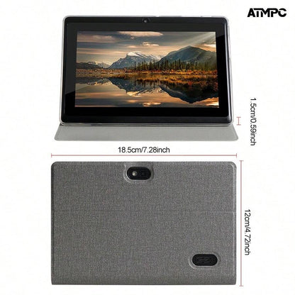Tablet Android 11 da 7 pollici ATMPC 701A, con 2GB di RAM DDR e 32GB di ROM, batteria da 3500mAh, processore quad-core, schermo IPS da 7 pollici con risoluzione 1024x600, fotocamera da 30 e 200 MP