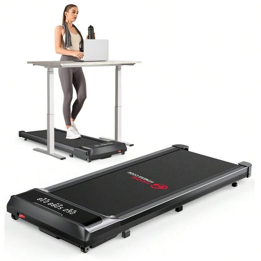 Bigzzia Tapis roulant da scrivania: display LED super ampio, motore silenzioso e assorbimento degli urti per l'home fitness