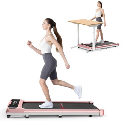 Bigzzia Tapis roulant da scrivania: display LED super ampio, motore silenzioso e assorbimento degli urti per l'home fitness