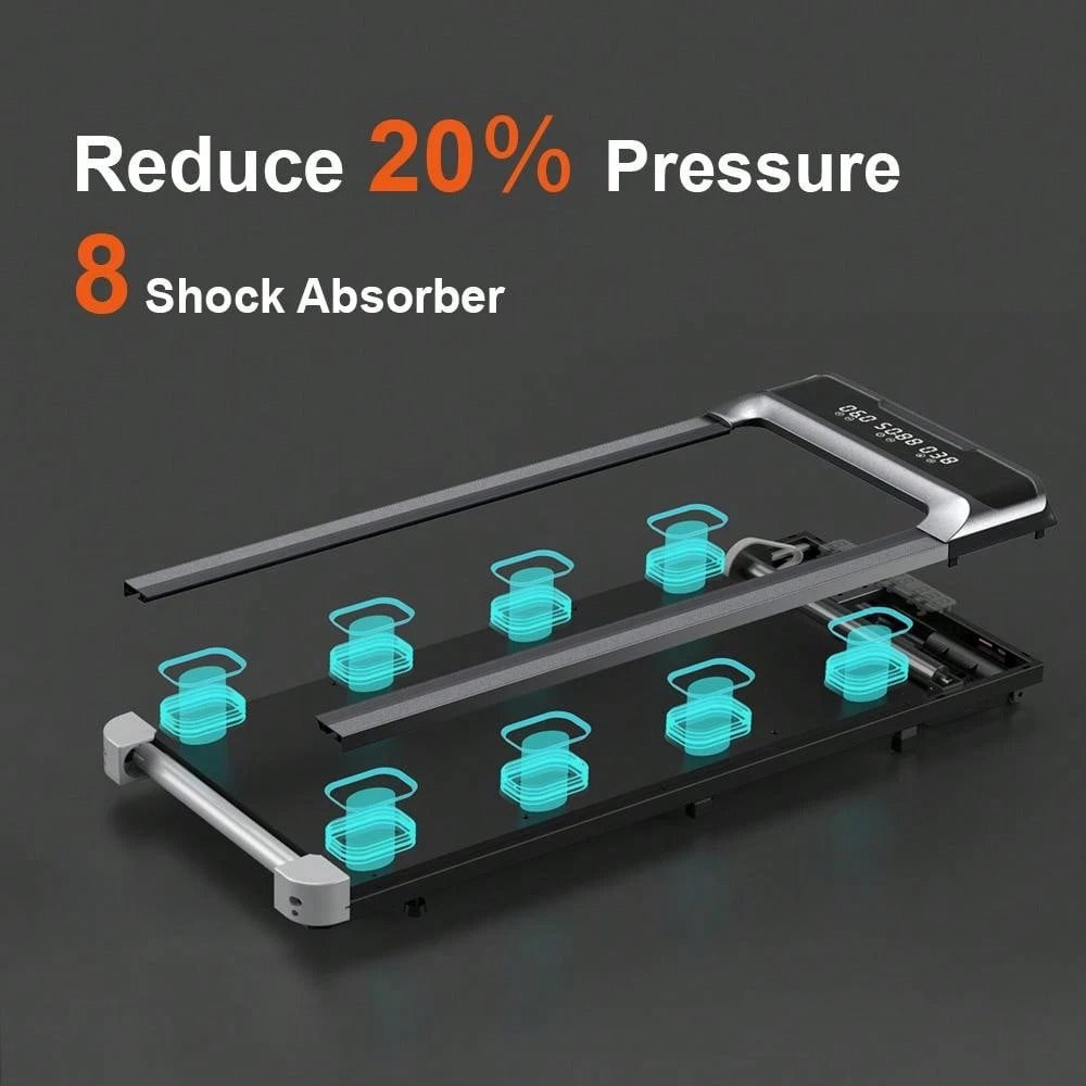 Bigzzia Tapis roulant da scrivania: display LED super ampio, motore silenzioso e assorbimento degli urti per l'home fitness