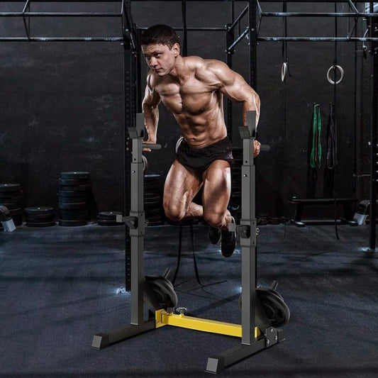 Supporto per squat, supporto per bilanciere regolabile, supporto per bilanciere multifunzionale regolabile in altezza fino a 250 kg