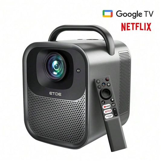 Proiettore ETOE Seal Pro con 1000 ANSI, 1080P nativo, GoogleTV, messa a fuoco automatica e correzione trapezoidale automatica, altoparlanti 2*10 W