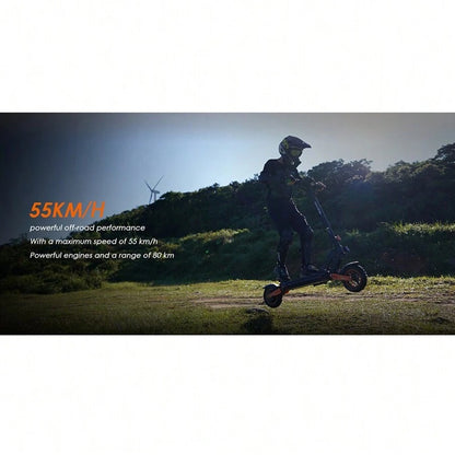 Kukirin Scooter elettrico pieghevole KuKirin G2 MAX con sedile rimovibile per adulti, pneumatici fuoristrada 10x2,75 pollici, motore da 1000 W, batteria da 48 V 20 Ah, autonomia di 80 km, 3 velocità, freni a doppio disco, forte assorbimento degli urti