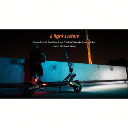 Kukirin Scooter elettrico pieghevole KuKirin G2 MAX con sedile rimovibile per adulti, pneumatici fuoristrada 10x2,75 pollici, motore da 1000 W, batteria da 48 V 20 Ah, autonomia di 80 km, 3 velocità, freni a doppio disco, forte assorbimento degli urti