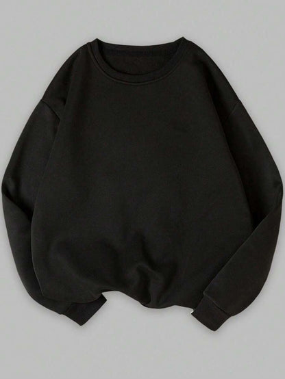INAWLY Felpa casual di stile basic, tinta unita, adatta all'uso quotidiano