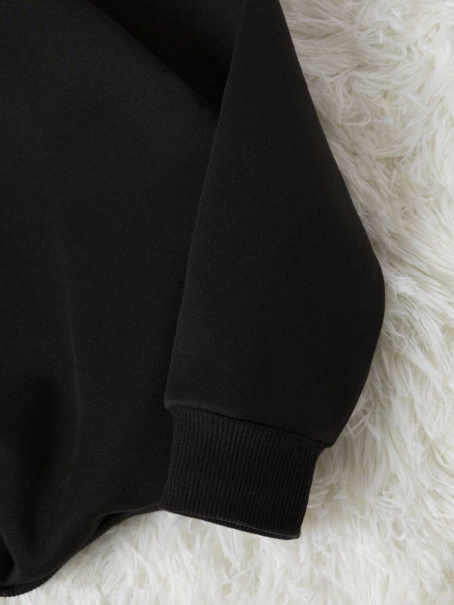 INAWLY Felpa casual di stile basic, tinta unita, adatta all'uso quotidiano