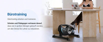 MERACH Pedaliera MERACH, trainer per gambe per casa, mini cyclette per anziani con 2 fasce di resistenza e tappetino antiscivolo, dispositivo fitness per home trainer per ufficio a casa