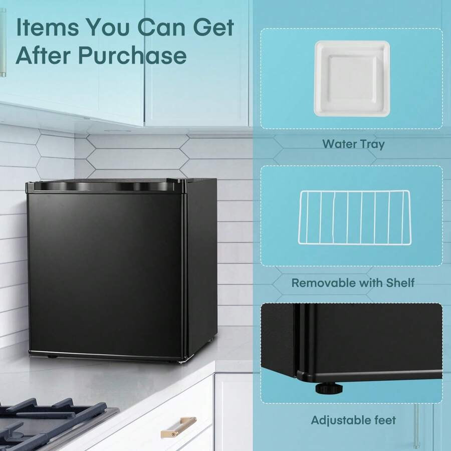 Fohere Minifrigo 46L con scomparto ghiaccio | Frigo piccolo | Controllo della temperatura, risparmio energetico, silenzioso | Frigorifero per bevande ideale per ufficio