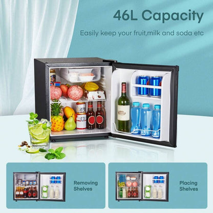 Fohere Minifrigo 46L con scomparto ghiaccio | Frigo piccolo | Controllo della temperatura, risparmio energetico, silenzioso | Frigorifero per bevande ideale per ufficio
