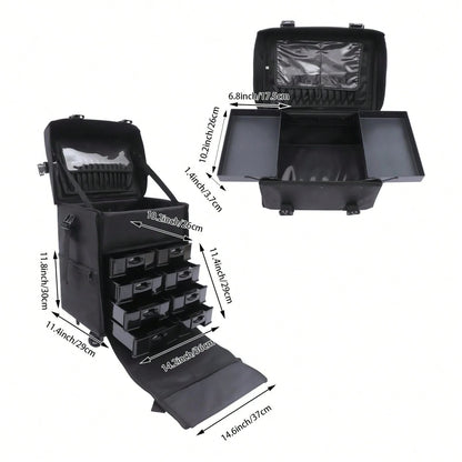 YUNRUX Valigetta per cosmetici Valigetta per trucco Trolley per bellezza Valigetta per trucco Valigetta per parrucchiere Valigetta per cosmetici Trolley per cosmetici