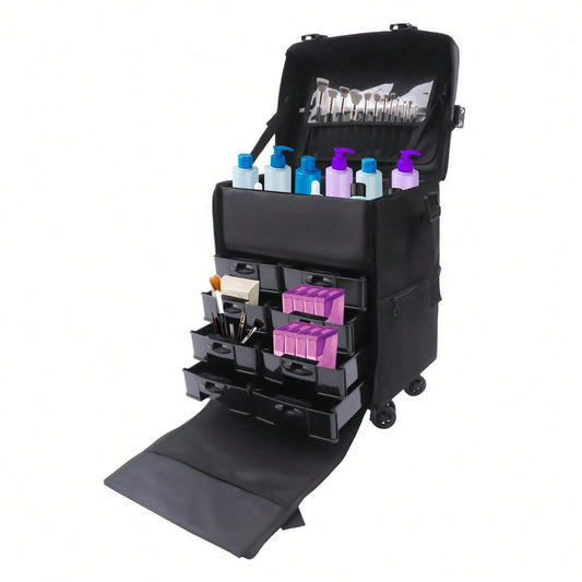 YUNRUX Valigetta per cosmetici Valigetta per trucco Trolley per bellezza Valigetta per trucco Valigetta per parrucchiere Valigetta per cosmetici Trolley per cosmetici