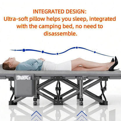 UBRAVOO Ubravoo Letto da campo portatile pieghevole, 10s Rapid-Deploy Heavy-Duty 160KG Military Grade Camp Bed, 190 x 68 x 40 cm