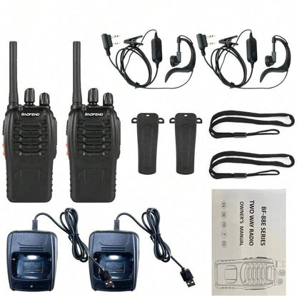 Baofeng 2/4 pezzi Baofeng TH-888S PMR Walkie Talkie per adulti, radio ricetrasmittente portatile per escursionismo, ciclismo, campeggio