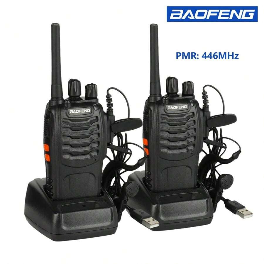 Baofeng 2/4 pezzi Baofeng TH-888S PMR Walkie Talkie per adulti, radio ricetrasmittente portatile per escursionismo, ciclismo, campeggio