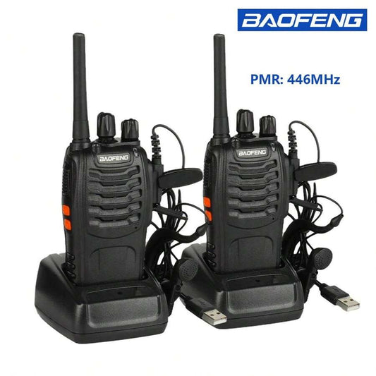 Baofeng 2/4 pezzi Baofeng TH-888S PMR Walkie Talkie per adulti, radio ricetrasmittente portatile per escursionismo, ciclismo, campeggio