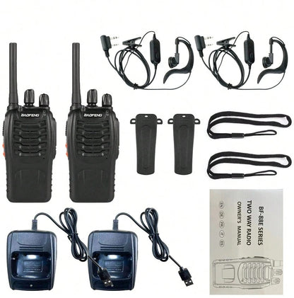 Baofeng 2/4 pezzi Baofeng TH-888S PMR Walkie Talkie per adulti, radio ricetrasmittente portatile per escursionismo, ciclismo, campeggio