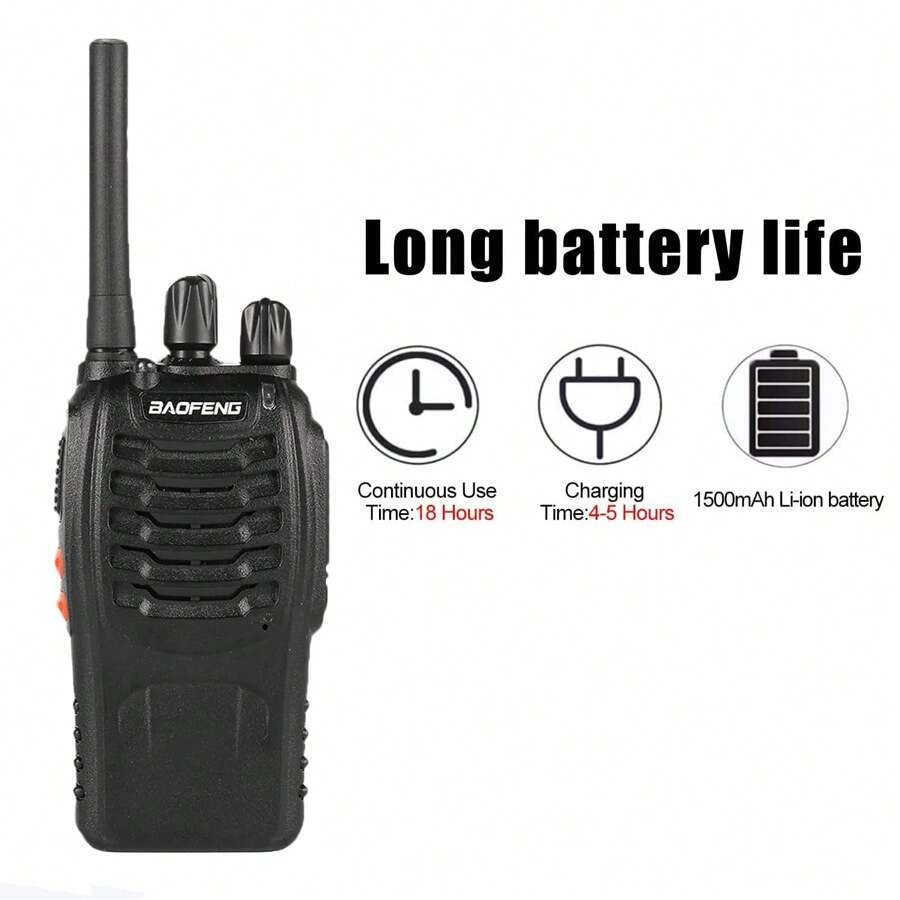 Baofeng 2/4 pezzi Baofeng TH-888S PMR Walkie Talkie per adulti, radio ricetrasmittente portatile per escursionismo, ciclismo, campeggio