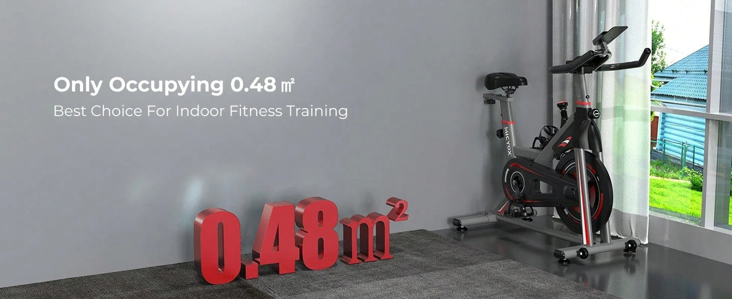 Micyox Micyox Ergometro Home Trainer TH-X3 Fitness Bikes con Resistenza Magnetica, Allenamento Cardio Indoor, Monitor LCD con Supporto per iPad, Home Trainer, Capacità di Carico 150 kg