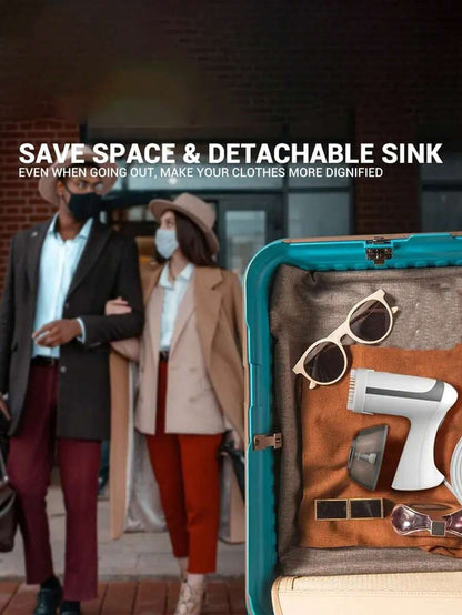 Stiratrice portatile manuale da 1500W - Potente rimuovi-pieghe per tessuti - Serbatoio dell'acqua rimovibile, facile da usare, compatta e leggera per uso domestico e da viaggio