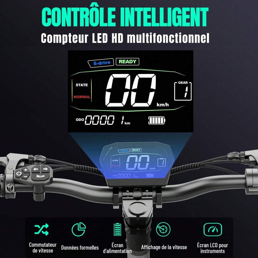 Todimart Monopattino elettrico G2 per adulti, potenza nominale 500 W, potenza massima di picco 800 W, autonomia massima 45 km