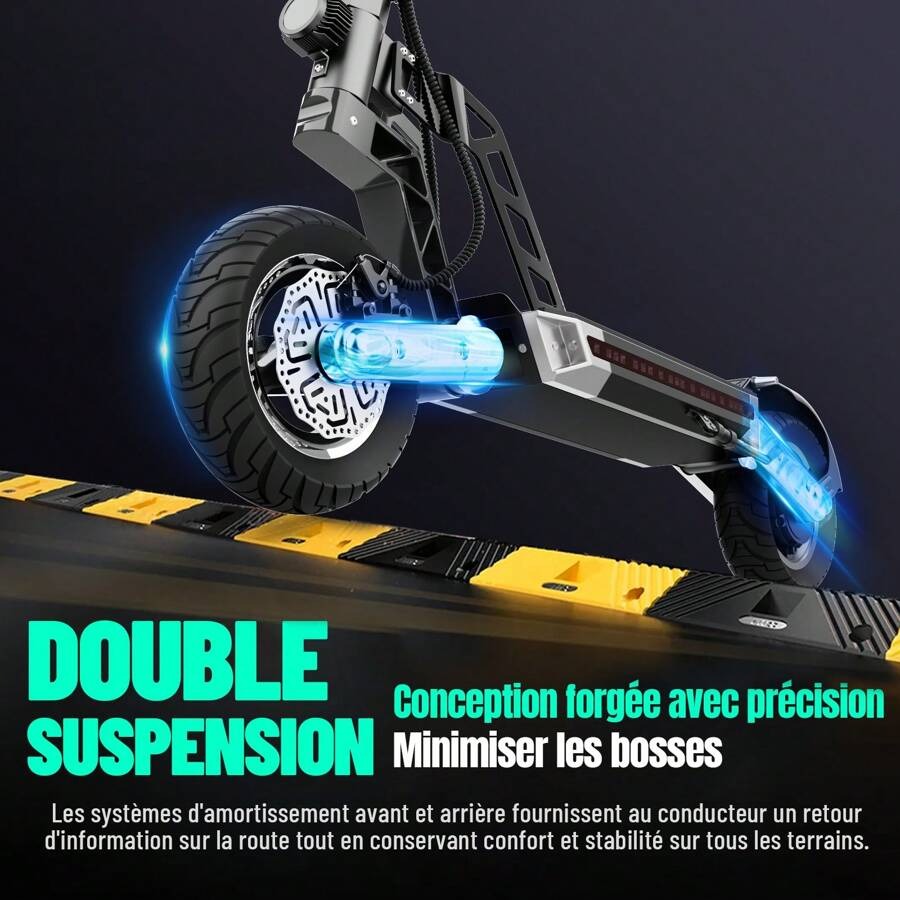 Todimart Monopattino elettrico G2 per adulti, potenza nominale 500 W, potenza massima di picco 800 W, autonomia massima 45 km