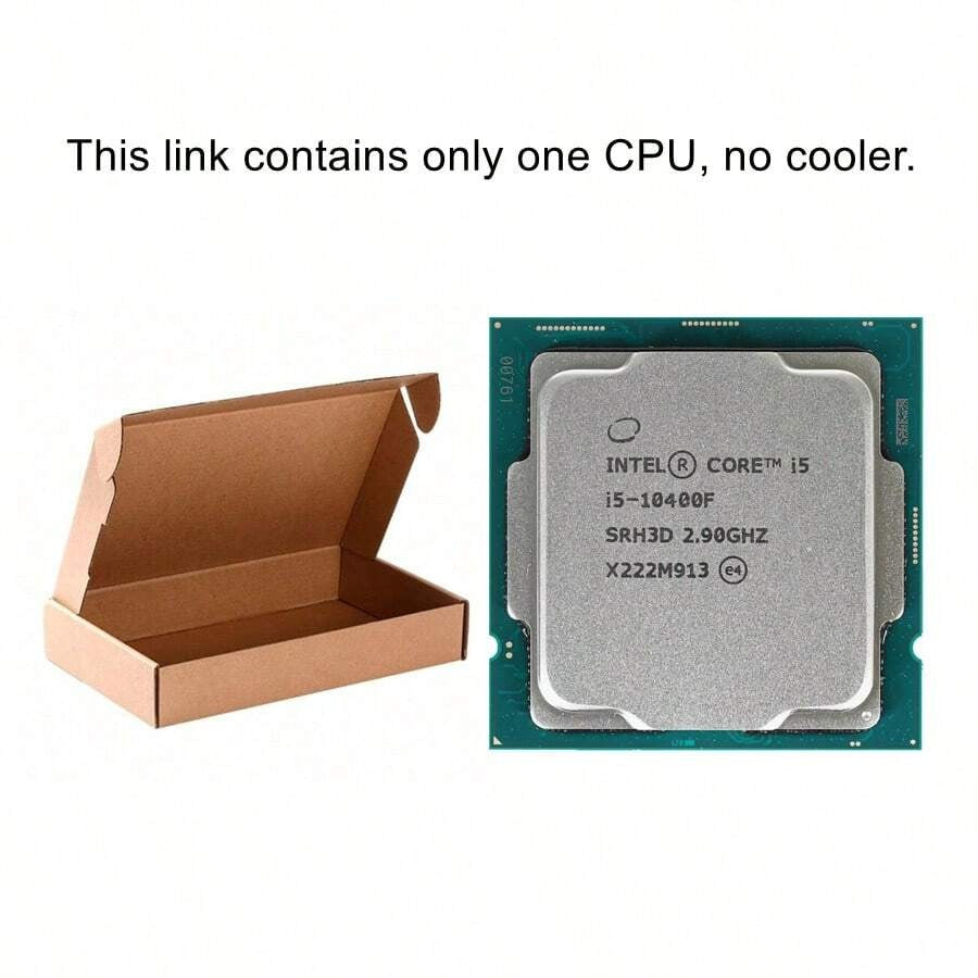 intel Processore CPU Intel Core I5 10400f, sei core a dodici thread, 2,9 GHz, 65 W, 12m Lga 1200, senza ventola