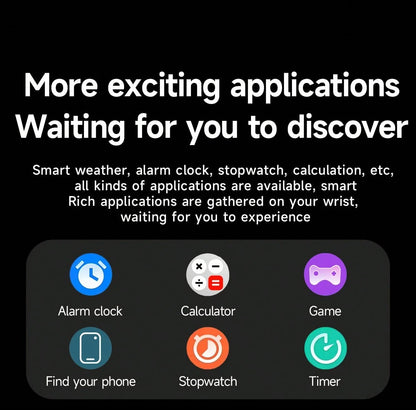 Nuovo smartwatch 2025 compatibile con Galaxy Watch 7, chiamate e composizione senza fili, schermo touch AMOLED da 1,43 pollici, controllo vocale AI, notifiche info, accesso NFC, chiamata SOS, monitoraggio ECG/frequenza cardiaca/sonno