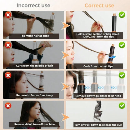 Asciugacapelli a spazzola 5 in 1 nero, set di spazzole ad aria calda rimovibili, set di strumenti per acconciature con ioni negativi, spazzola rotonda per lisciare i capelli con effetto volumizzante
