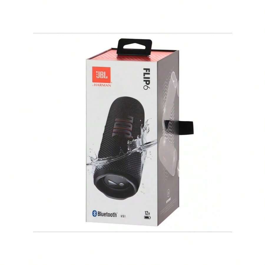 JBL Altoparlante Bluetooth portatile JBL Flip 6 con sistema di altoparlanti a 2 vie e suono professionale originale JBL potente, fino a 12 ore di autonomia