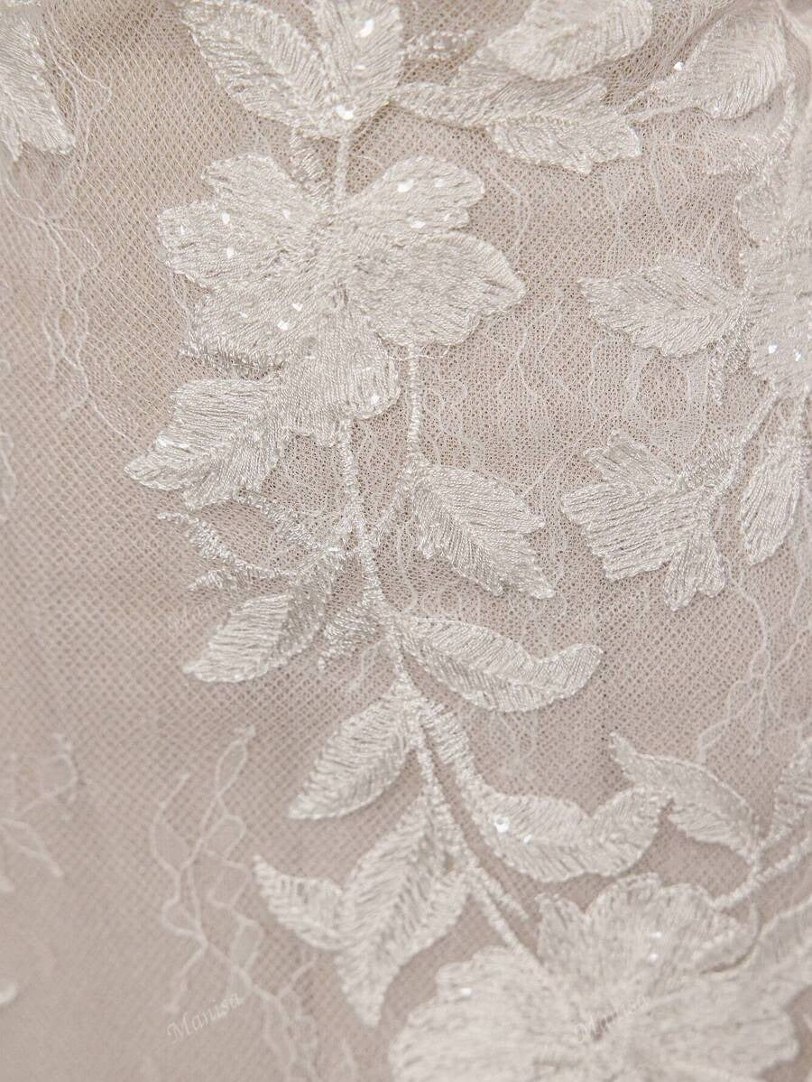 Lussuosi abiti da sposa a sirena bianchi da donna con spalle scoperte, maniche lunghe, stile Firenze, adatti per cerimonie e resort